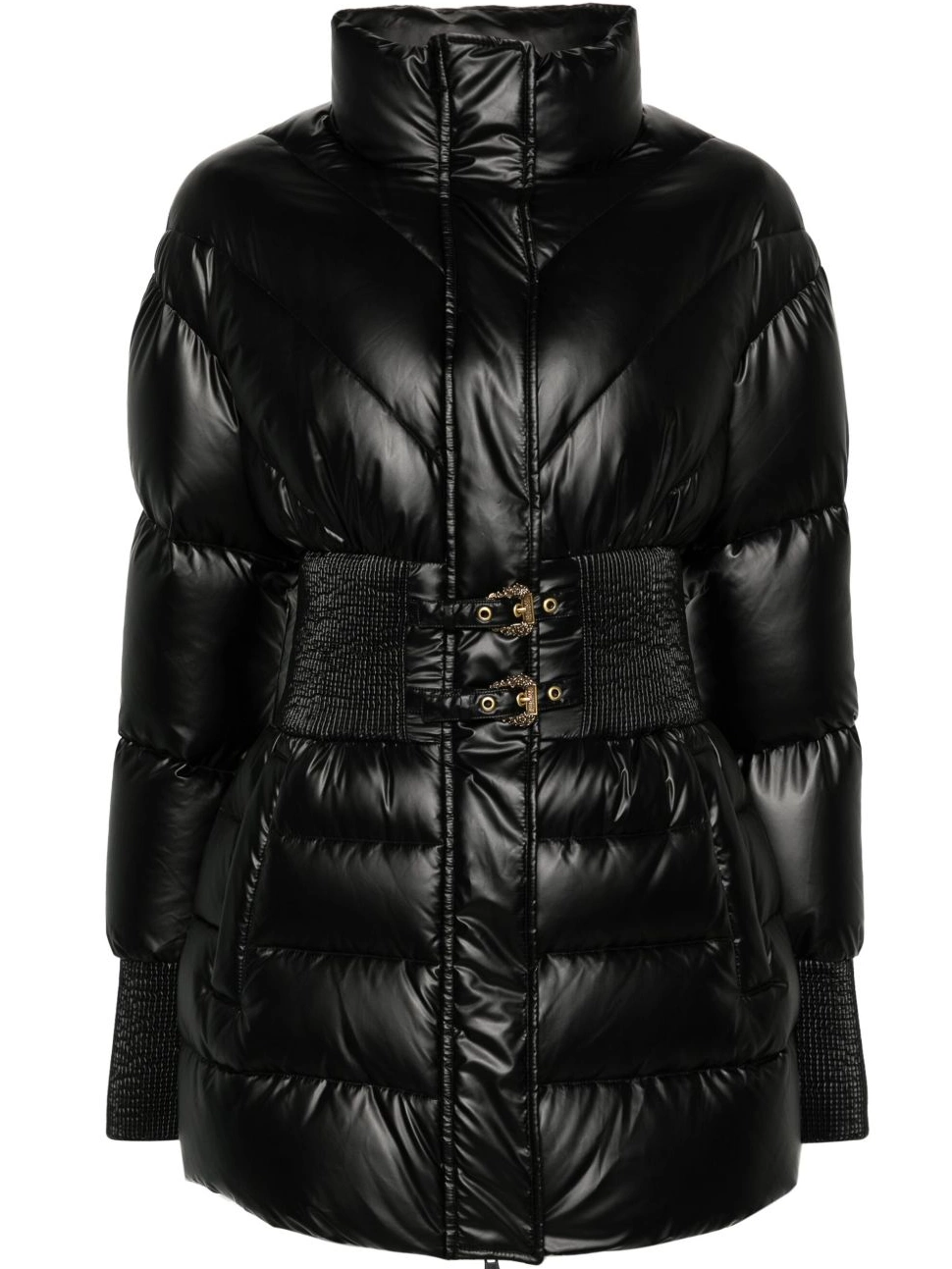 Affordable padded Women jacket Versace Baroque-buckle Couture Jeans 0802